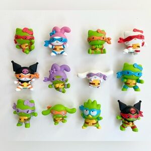 Hello Kitty & Friends x TMNT Happy Meal Collab Figurines, Full Set of 12